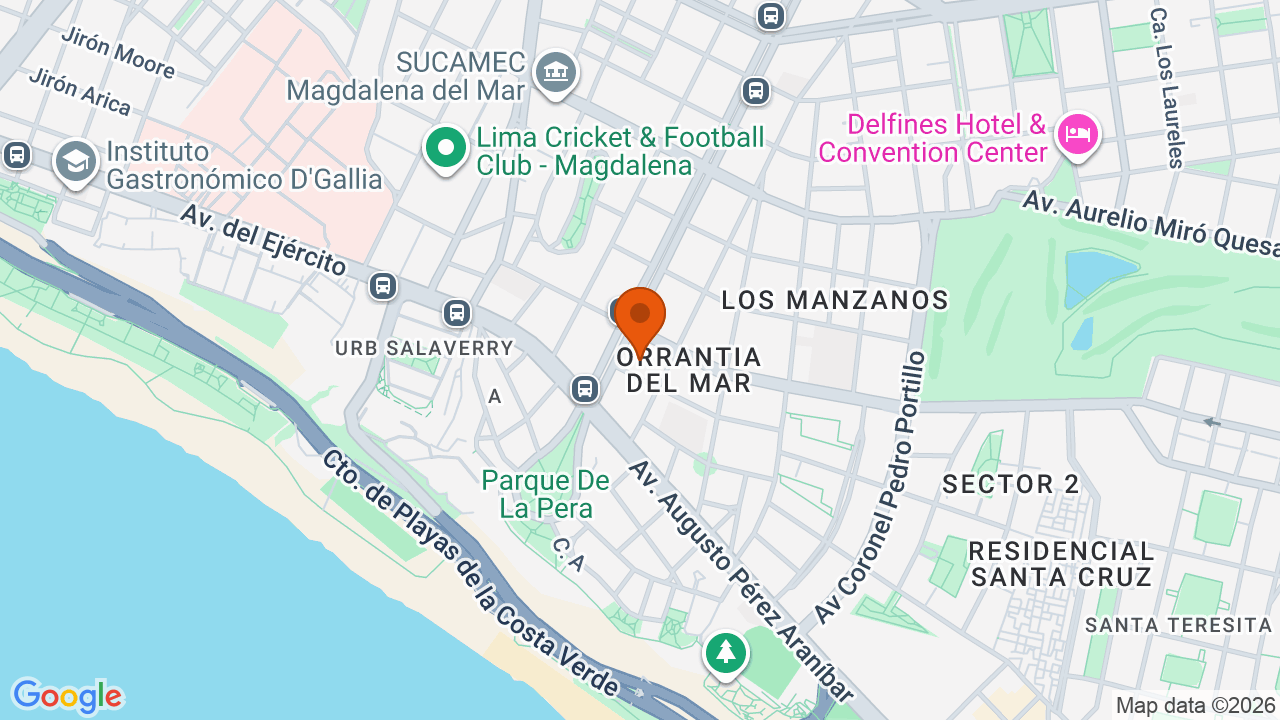 Ubicación aproximada en San Isidro
