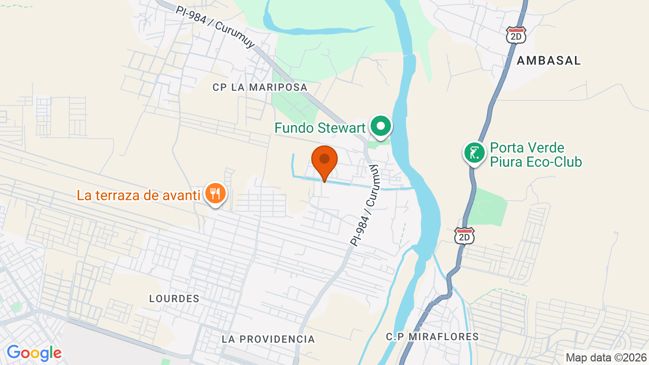 Ubicación aproximada en Piura