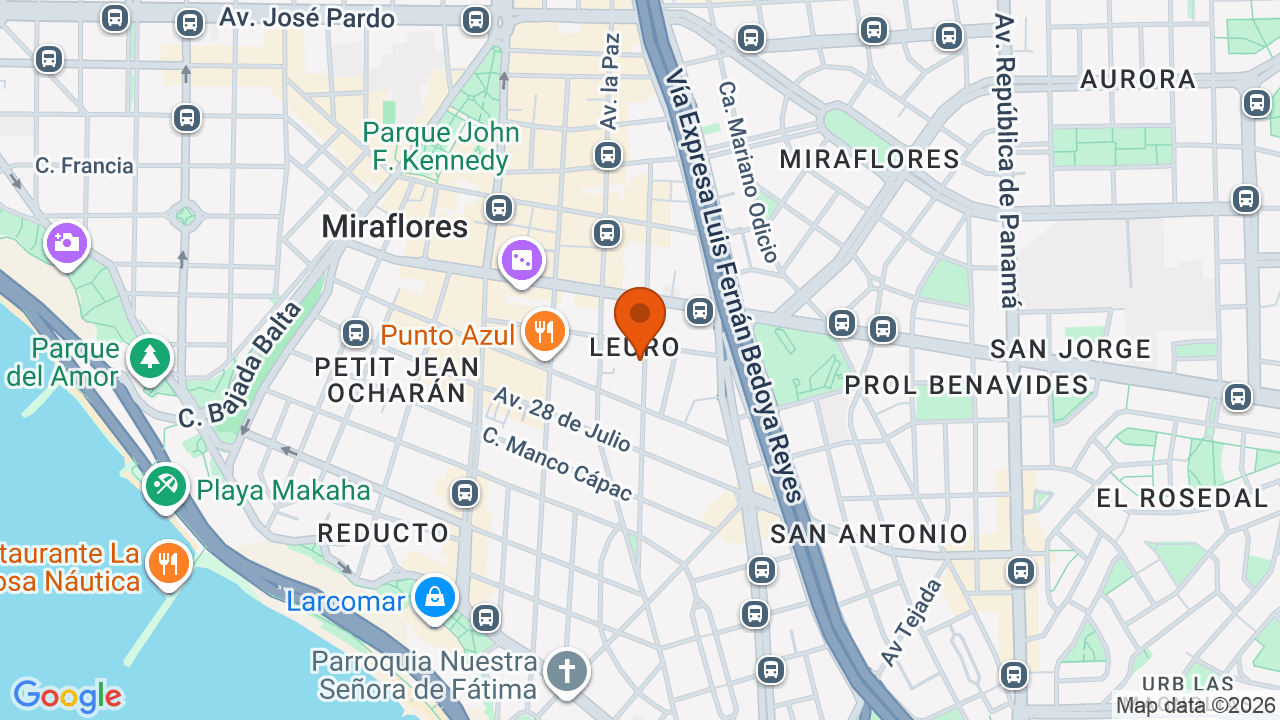 Ubicación aproximada en Miraflores