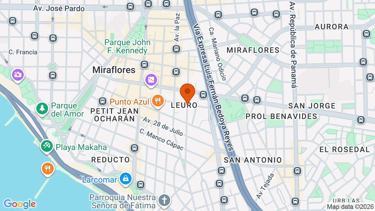 Ubicación aproximada en Miraflores