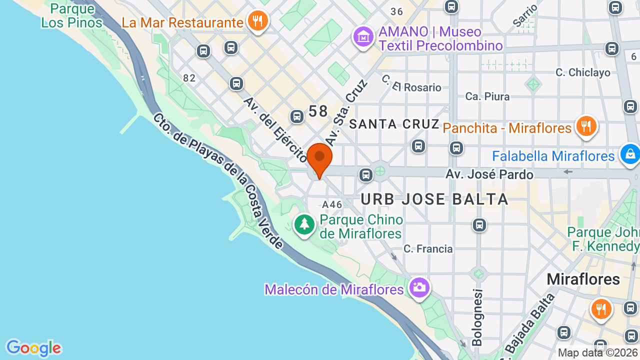 Ubicación aproximada en Miraflores