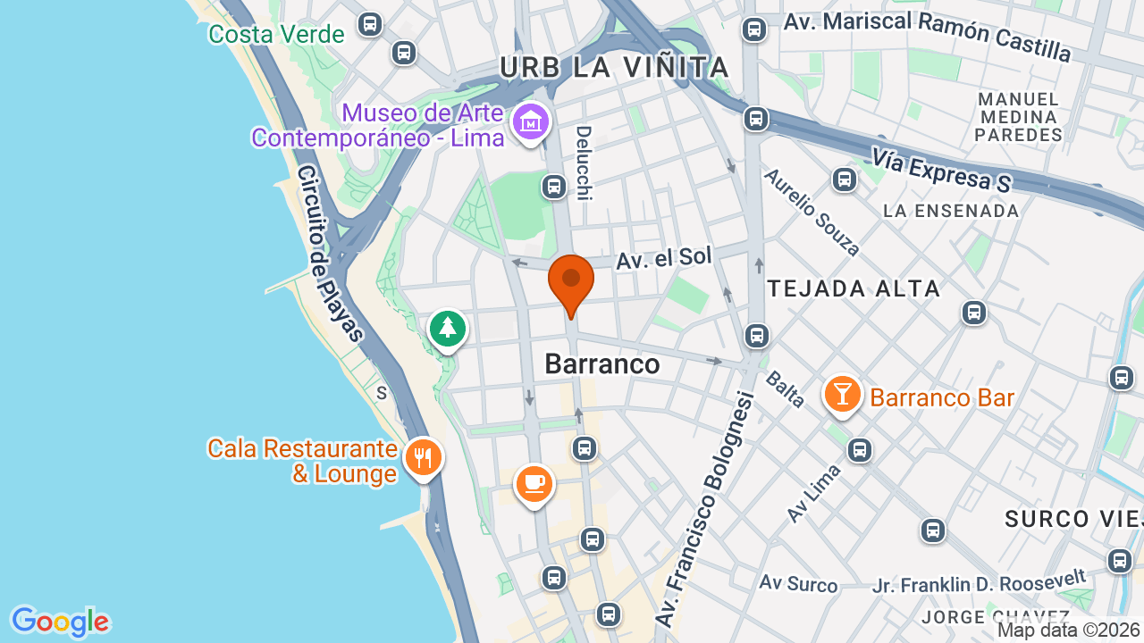 Ubicación aproximada en Barranco