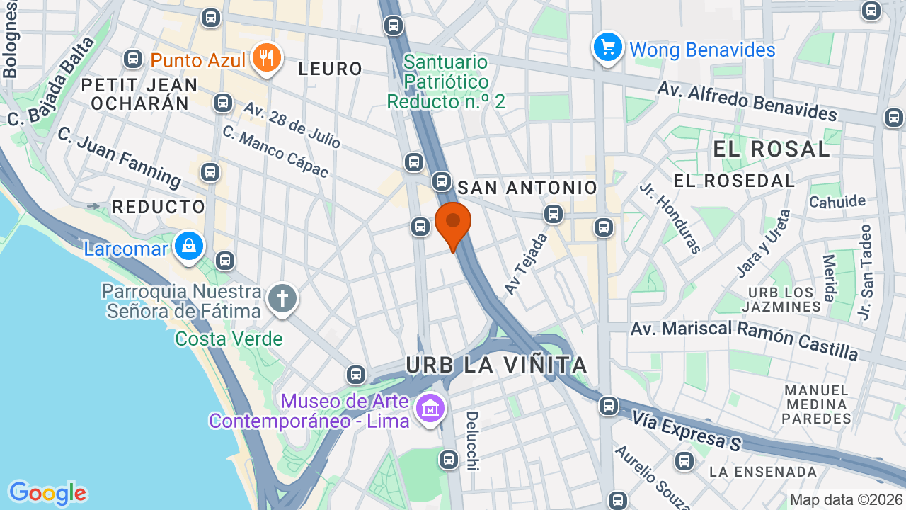 Ubicación aproximada en Miraflores