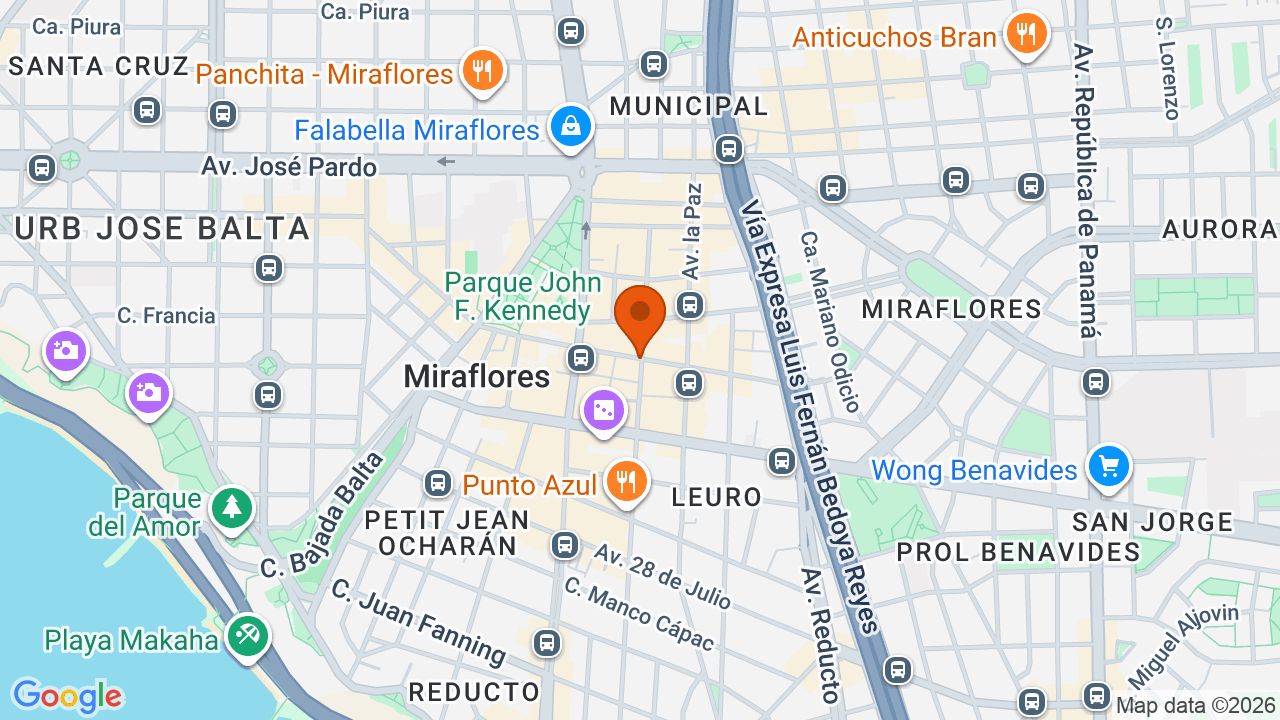 Ubicación aproximada en Miraflores