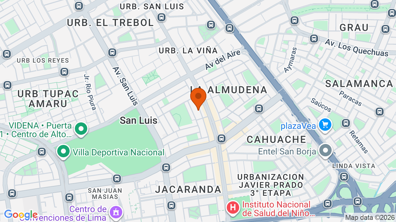 Ubicación aproximada en San Luis