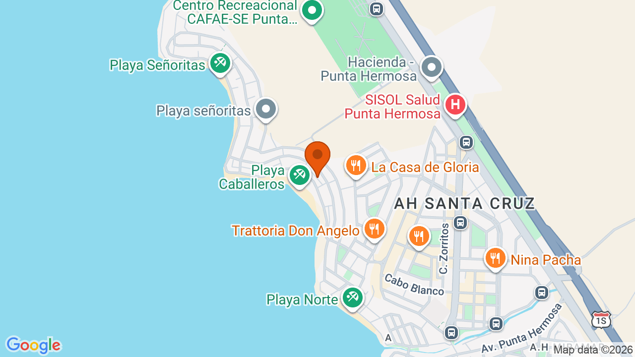Ubicación aproximada en Punta Hermosa