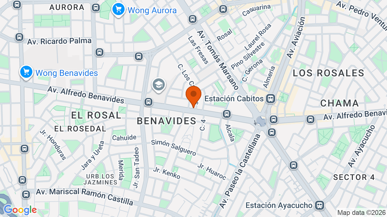 Ubicación aproximada en Miraflores