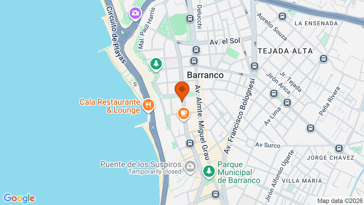 Ubicación aproximada en Barranco