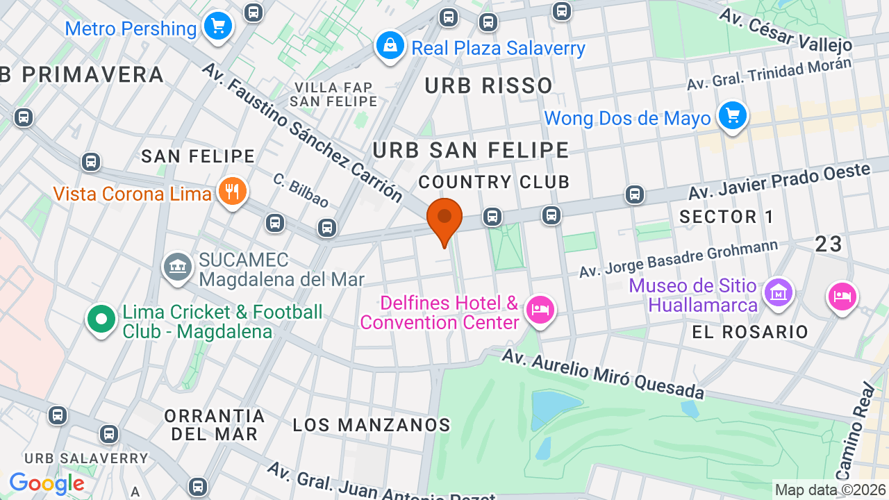 Ubicación aproximada en San Isidro