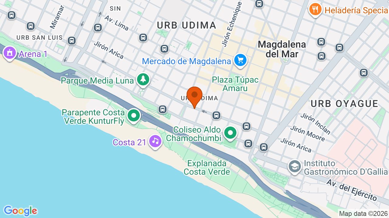 Ubicación aproximada en Magdalena del Mar