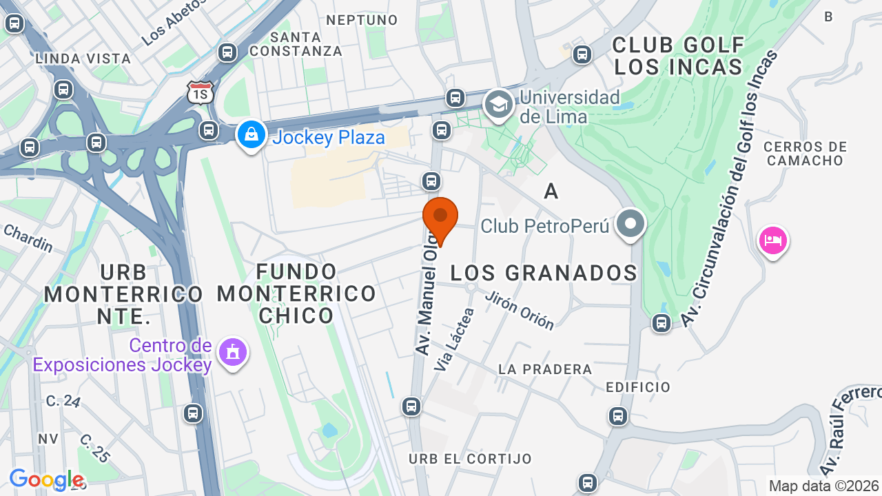 Ubicación aproximada en Santiago de Surco