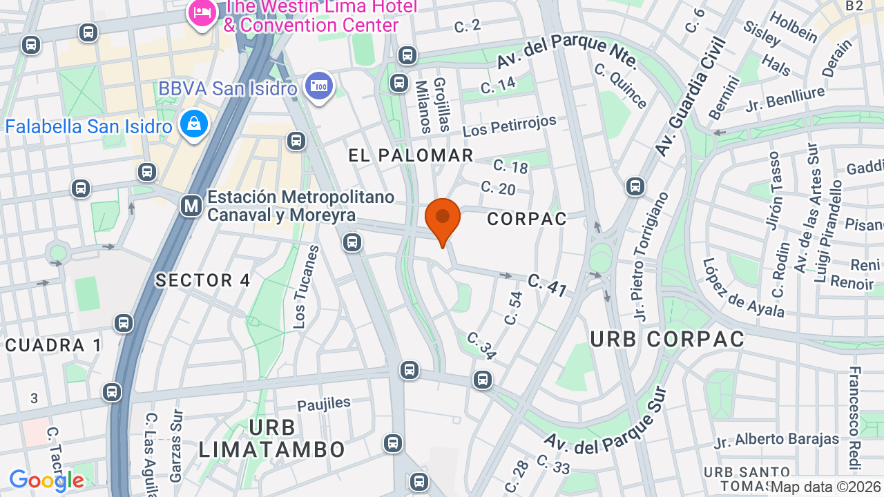 Ubicación aproximada en San Isidro