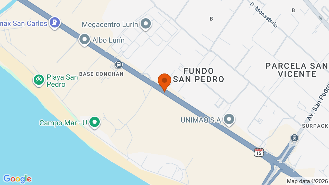 Ubicación aproximada en Lurín