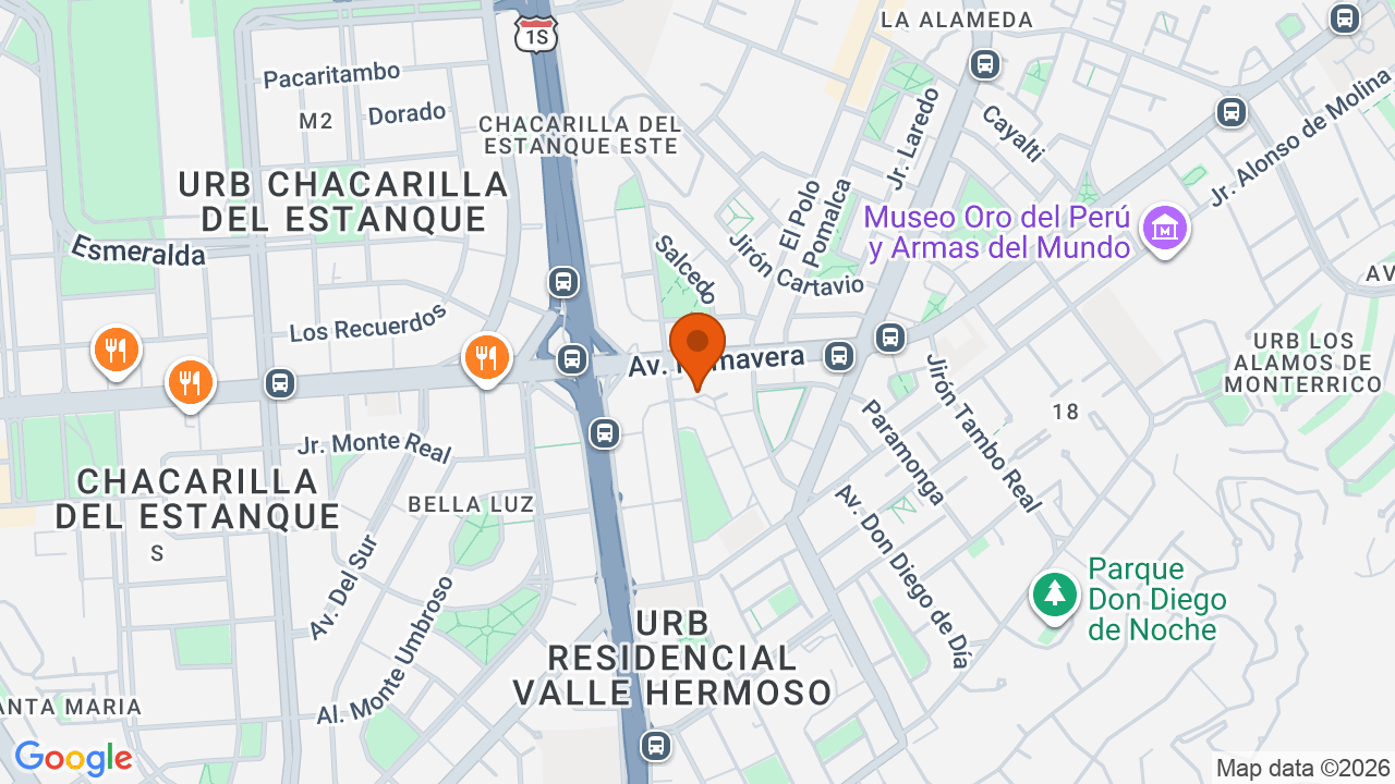 Ubicación aproximada en Santiago de Surco