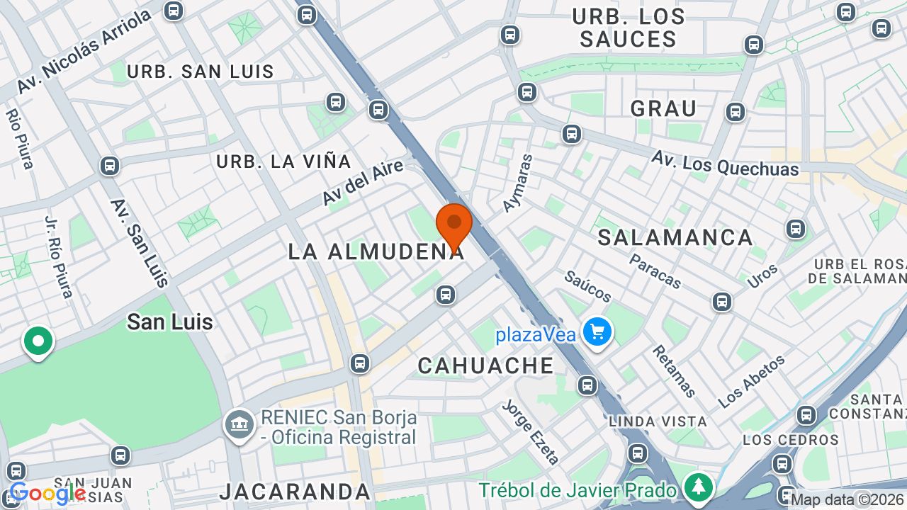Ubicación aproximada en San Luis