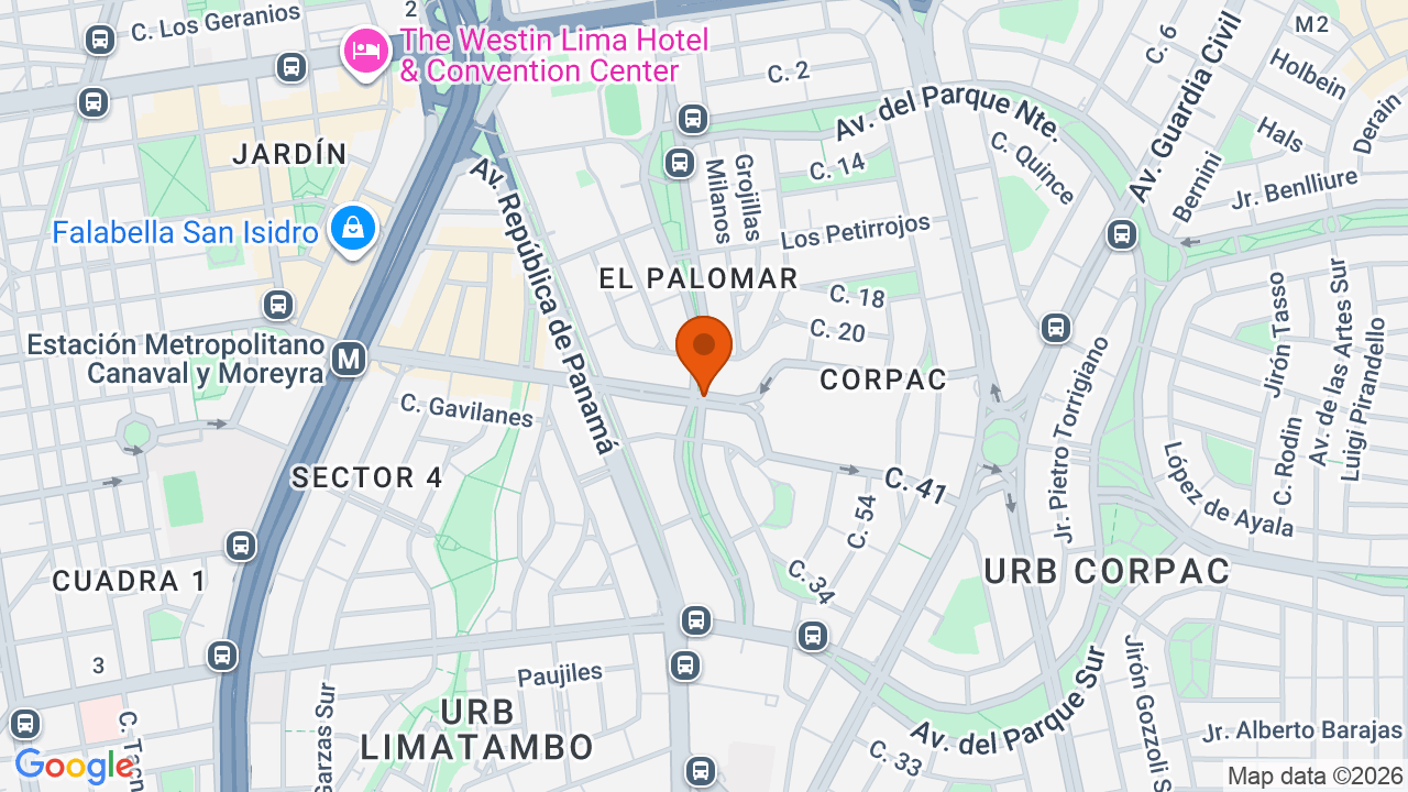Ubicación aproximada en San Isidro