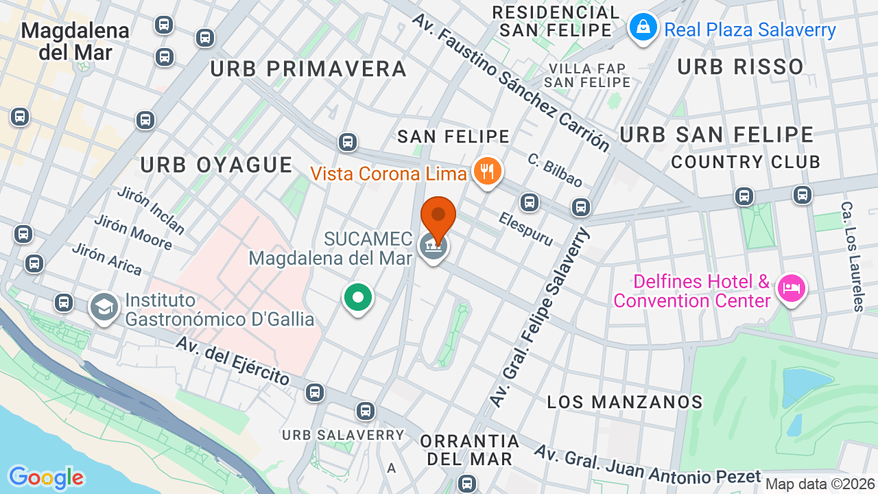 Ubicación aproximada en Magdalena del Mar