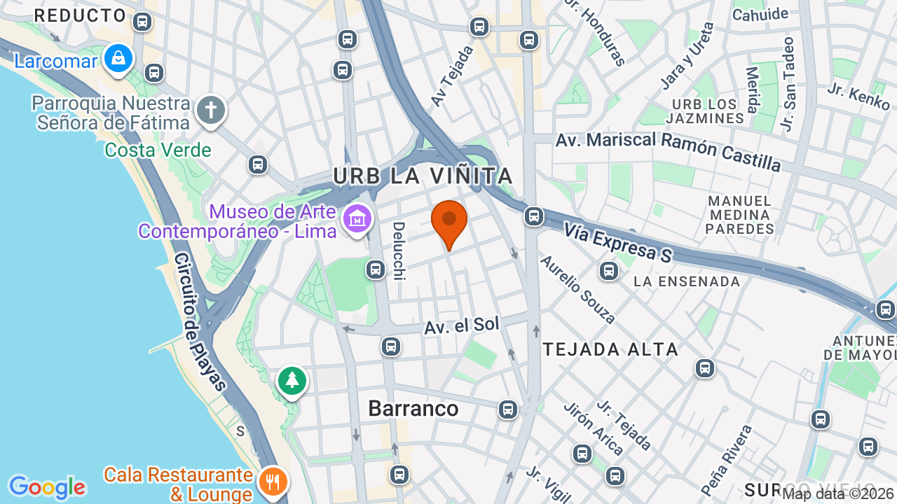Ubicación aproximada en Barranco