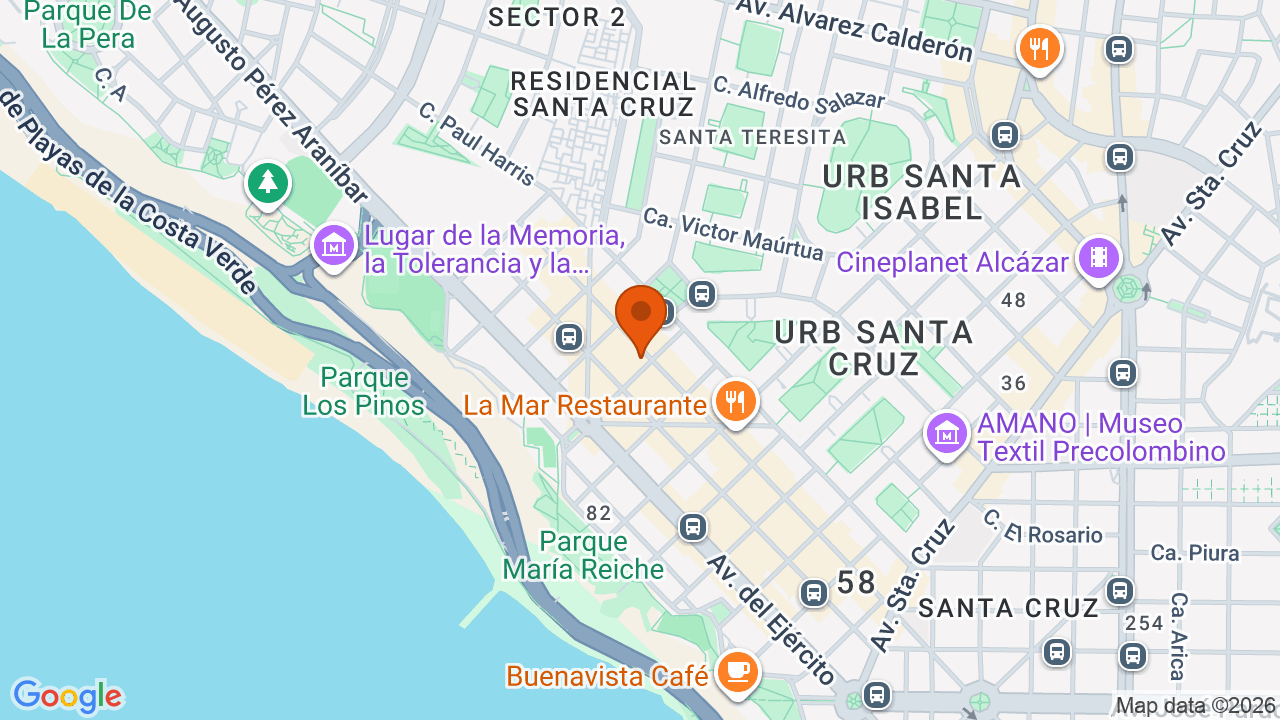 Ubicación aproximada en Miraflores