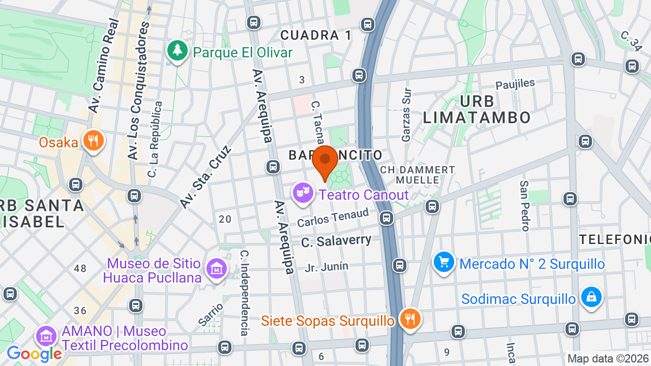 Ubicación aproximada en Miraflores