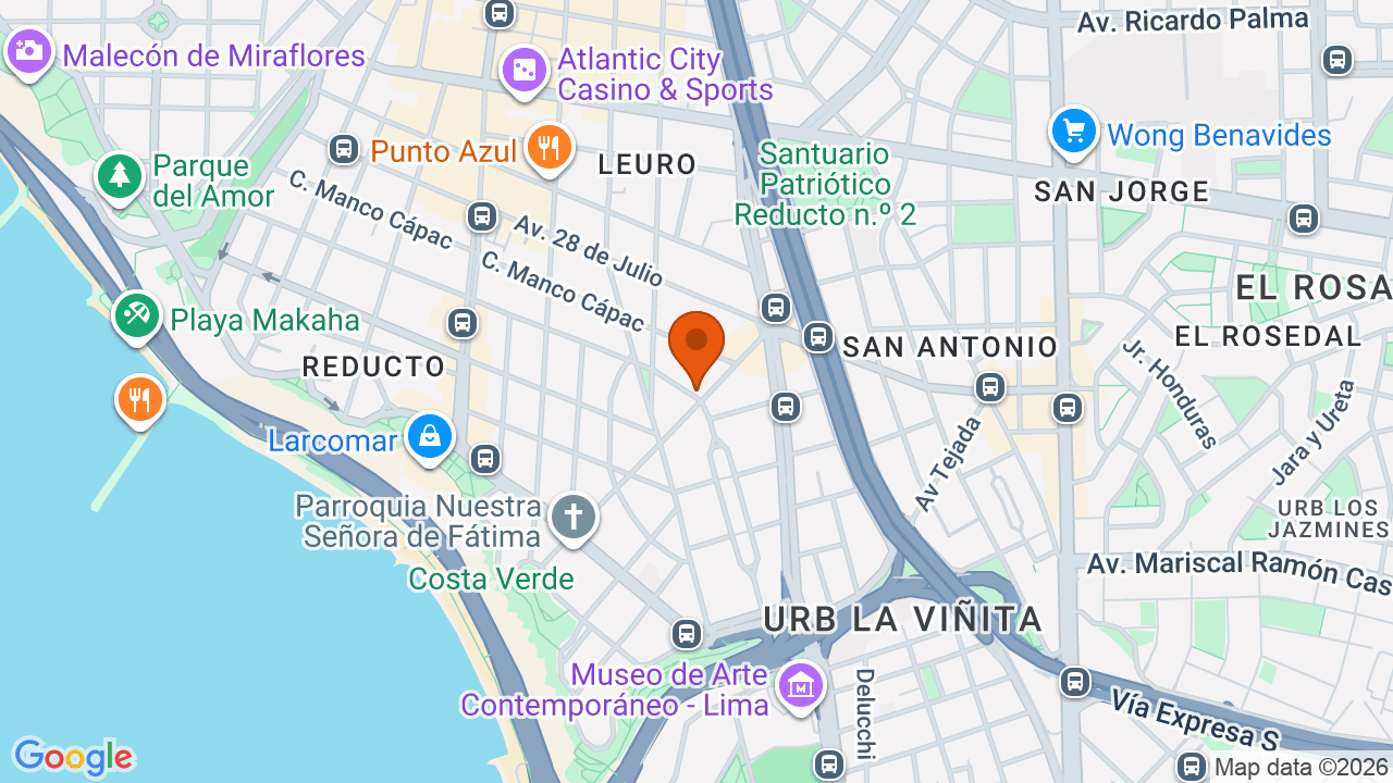 Ubicación aproximada en Miraflores