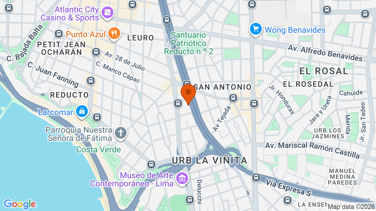Ubicación aproximada en Miraflores