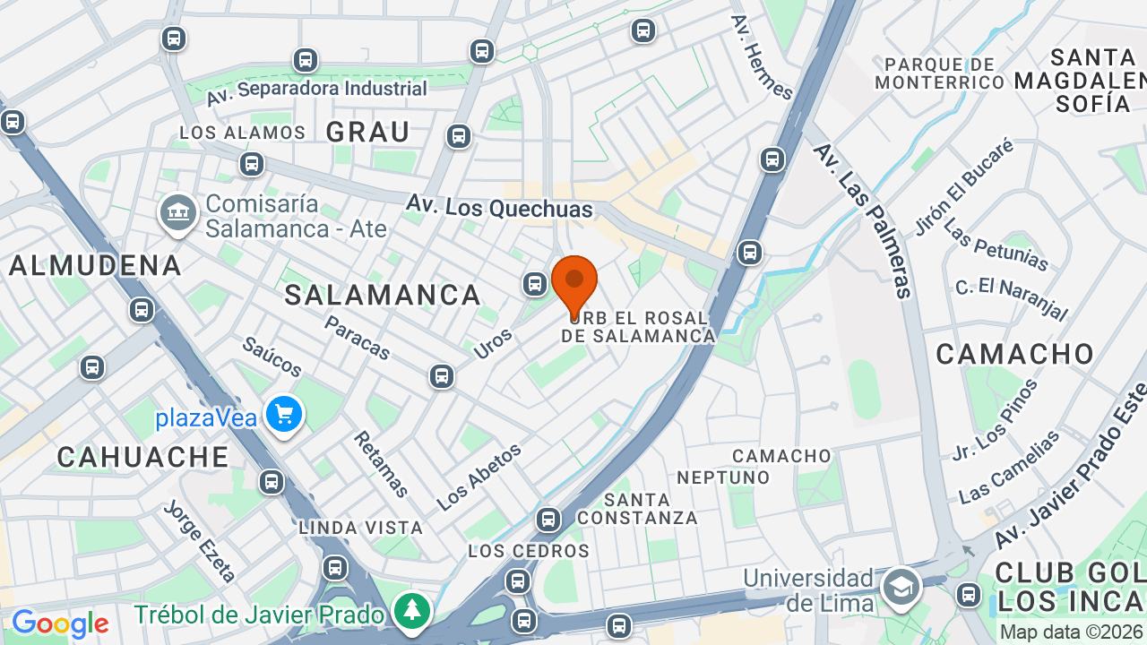 Ubicación aproximada en Ate