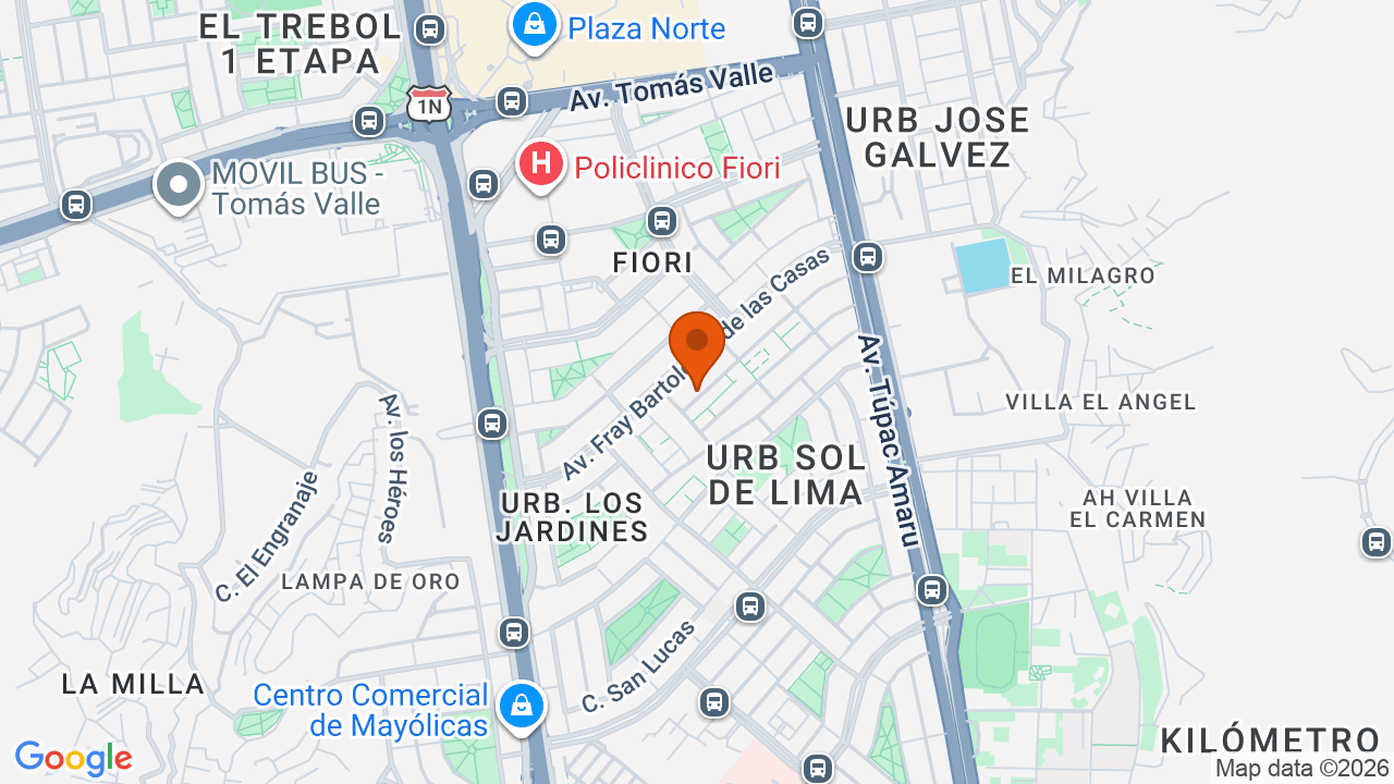 Ubicación aproximada en San Martín de Porres