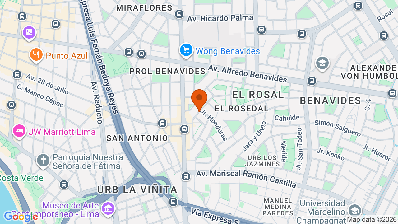 Ubicación aproximada en Miraflores