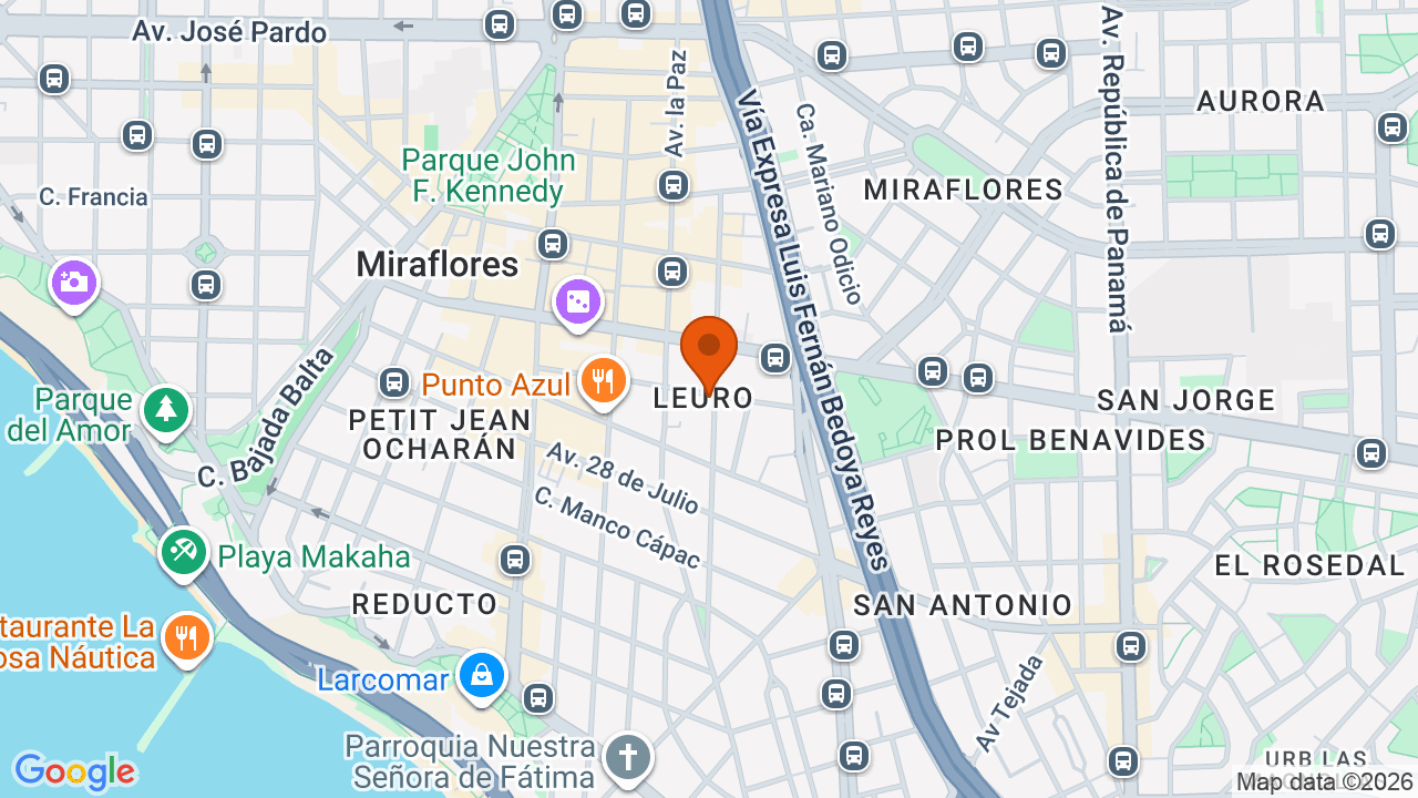 Ubicación aproximada en Miraflores