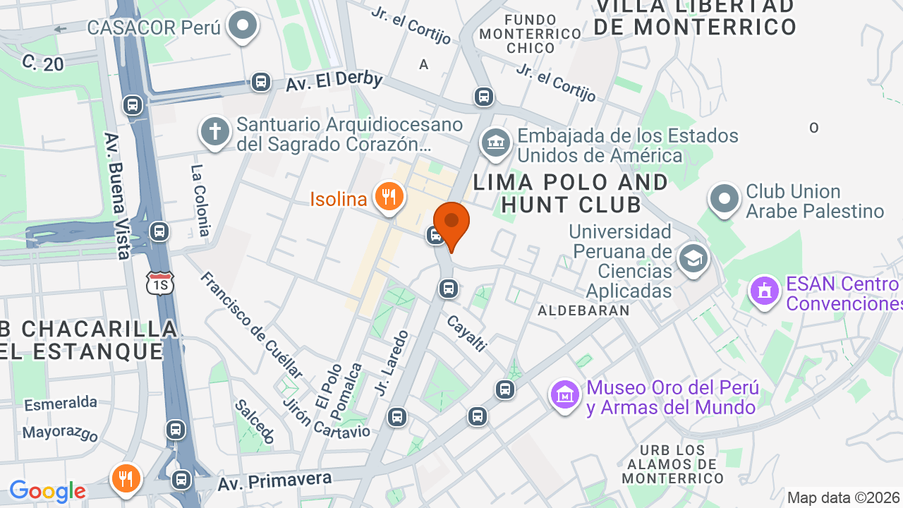 Ubicación aproximada en Santiago de Surco