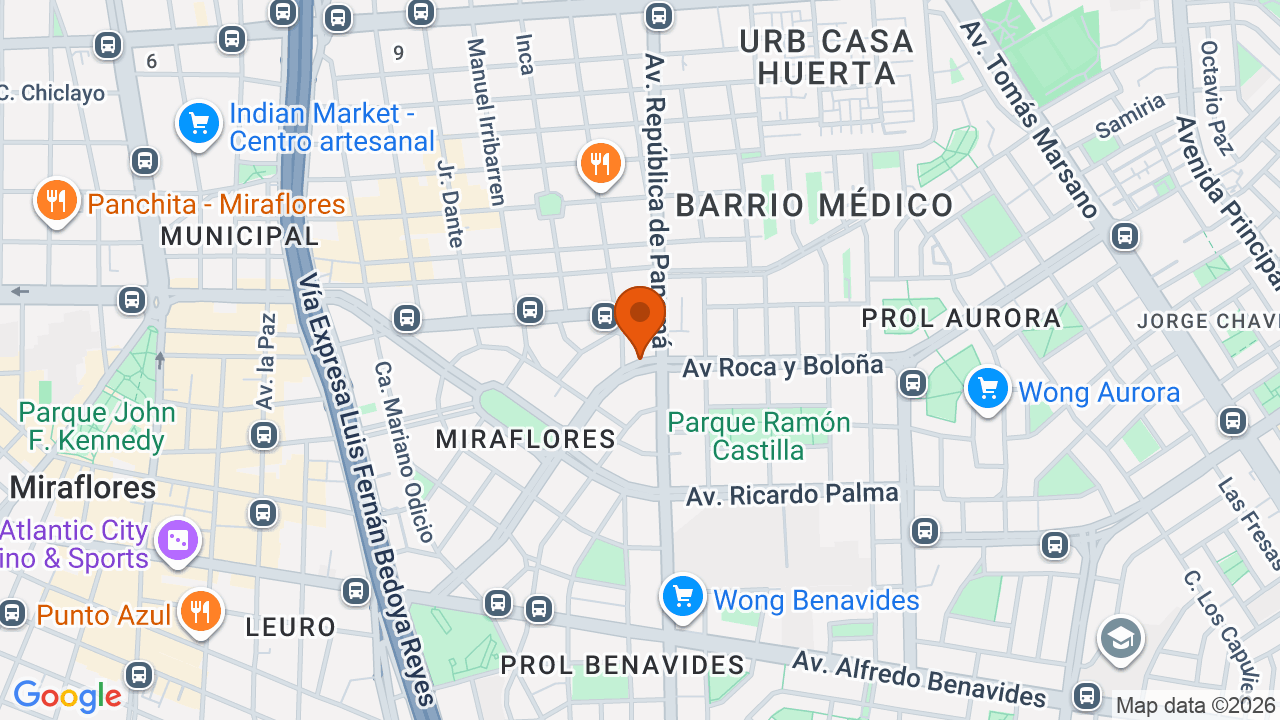 Ubicación aproximada en Miraflores