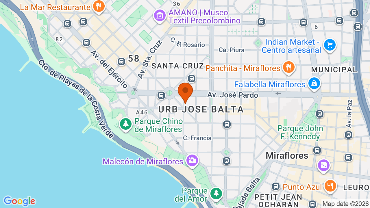 Ubicación aproximada en Miraflores