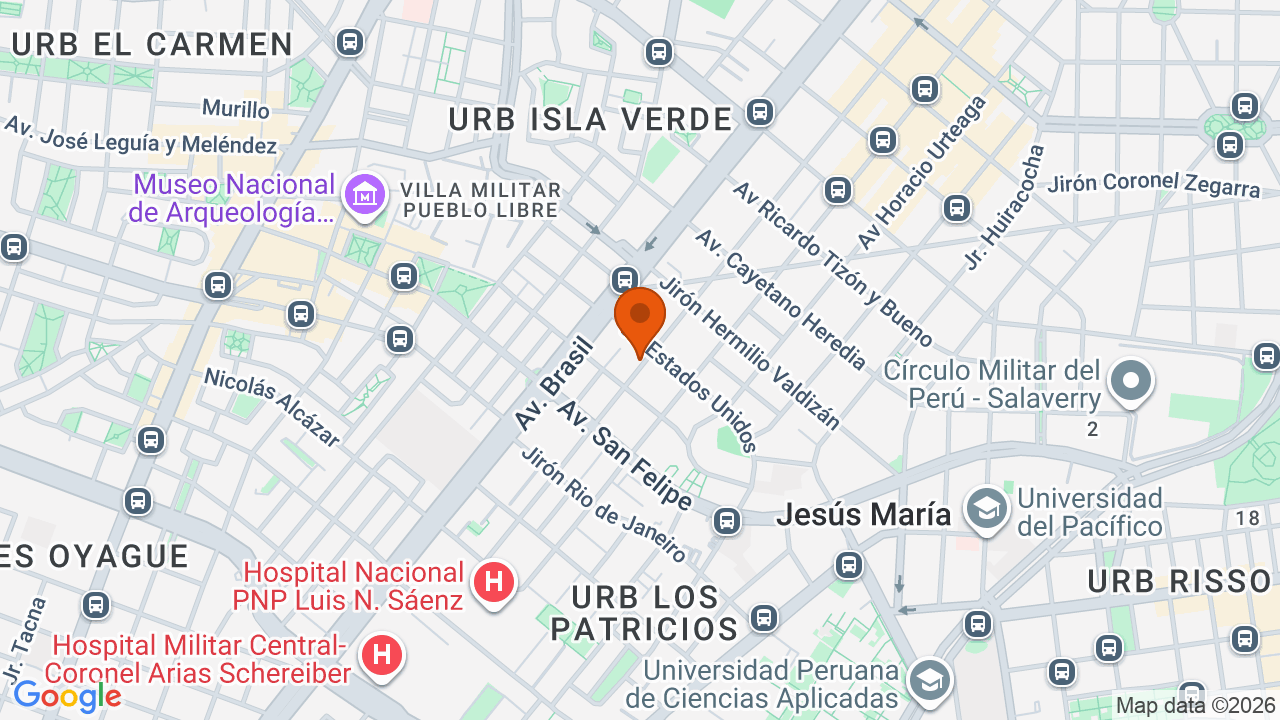 Ubicación aproximada en Jesús María
