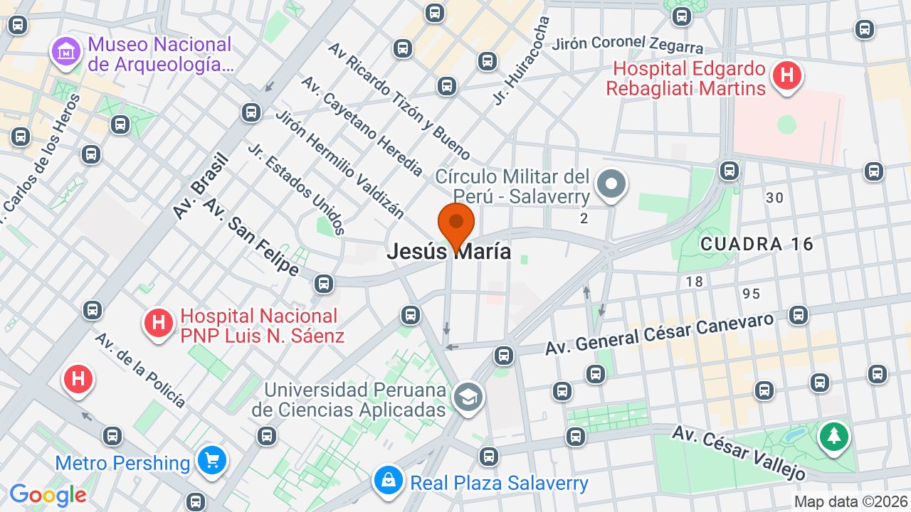 Ubicación aproximada en Jesús María