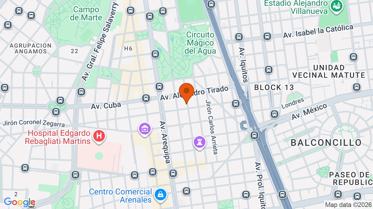 Ubicación aproximada en Cercado de Lima
