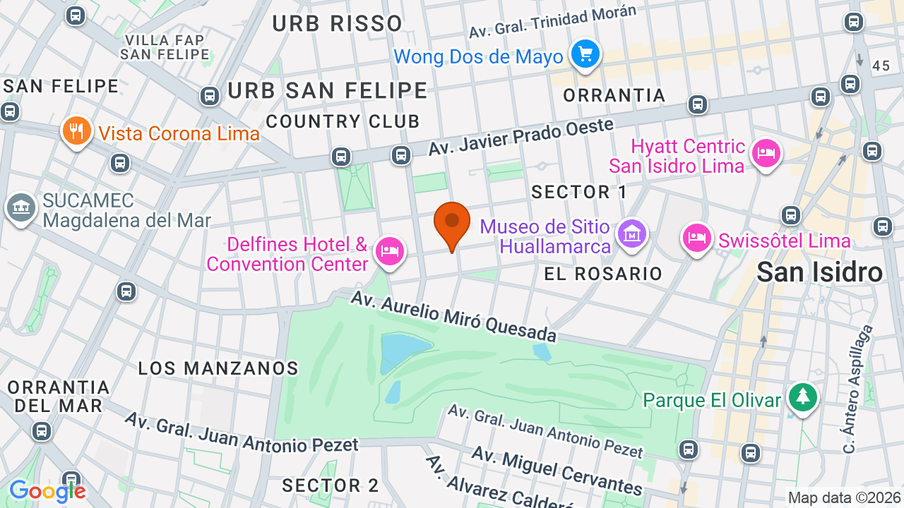 Ubicación aproximada en San Isidro