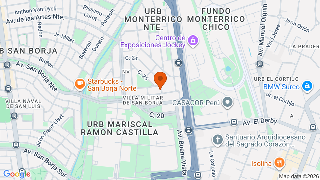 Ubicación aproximada en San Borja