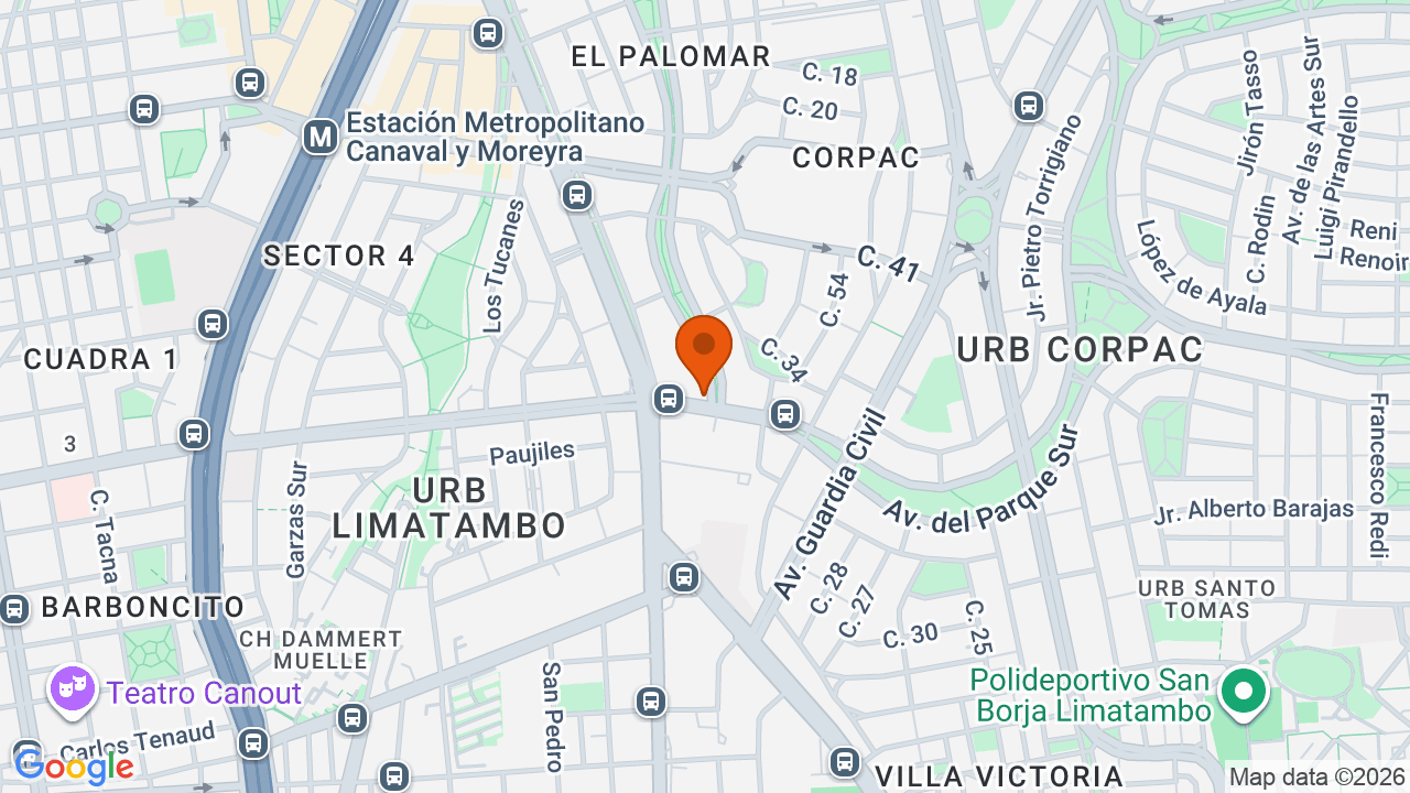 Ubicación aproximada en San Isidro