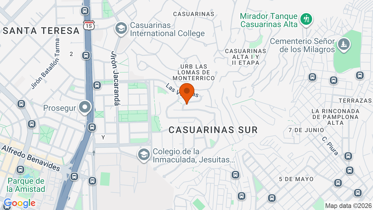 Ubicación aproximada en Santiago de Surco