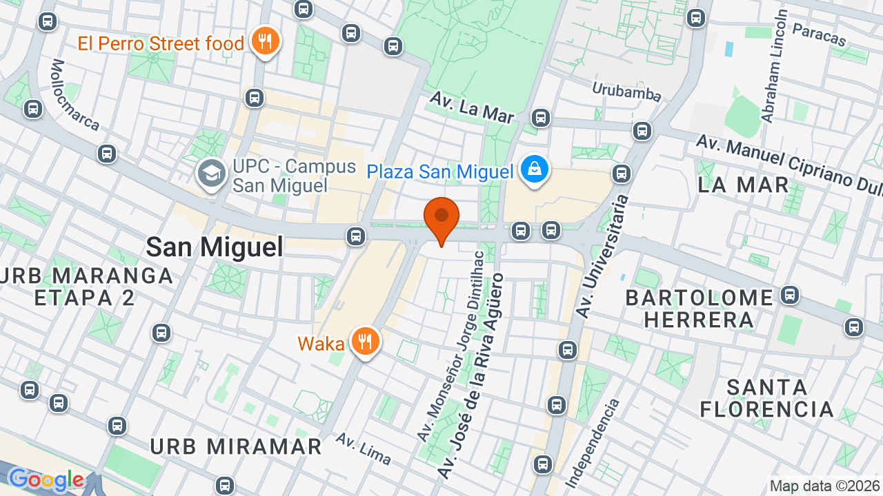 Ubicación aproximada en San Miguel