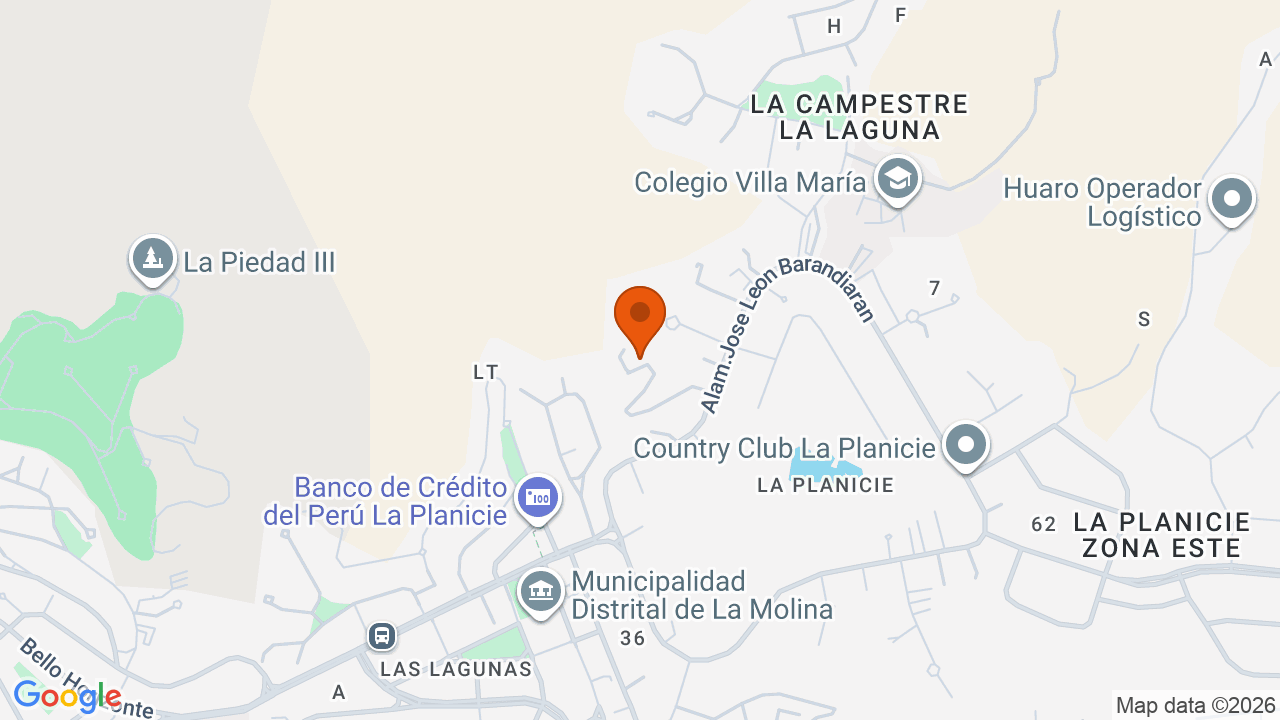 Ubicación aproximada en La Molina