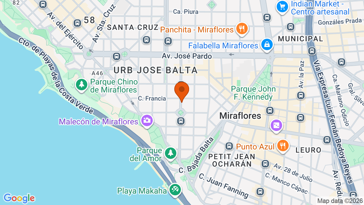 Ubicación aproximada en Miraflores
