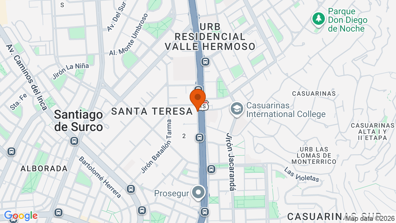 Ubicación aproximada en Santiago de Surco