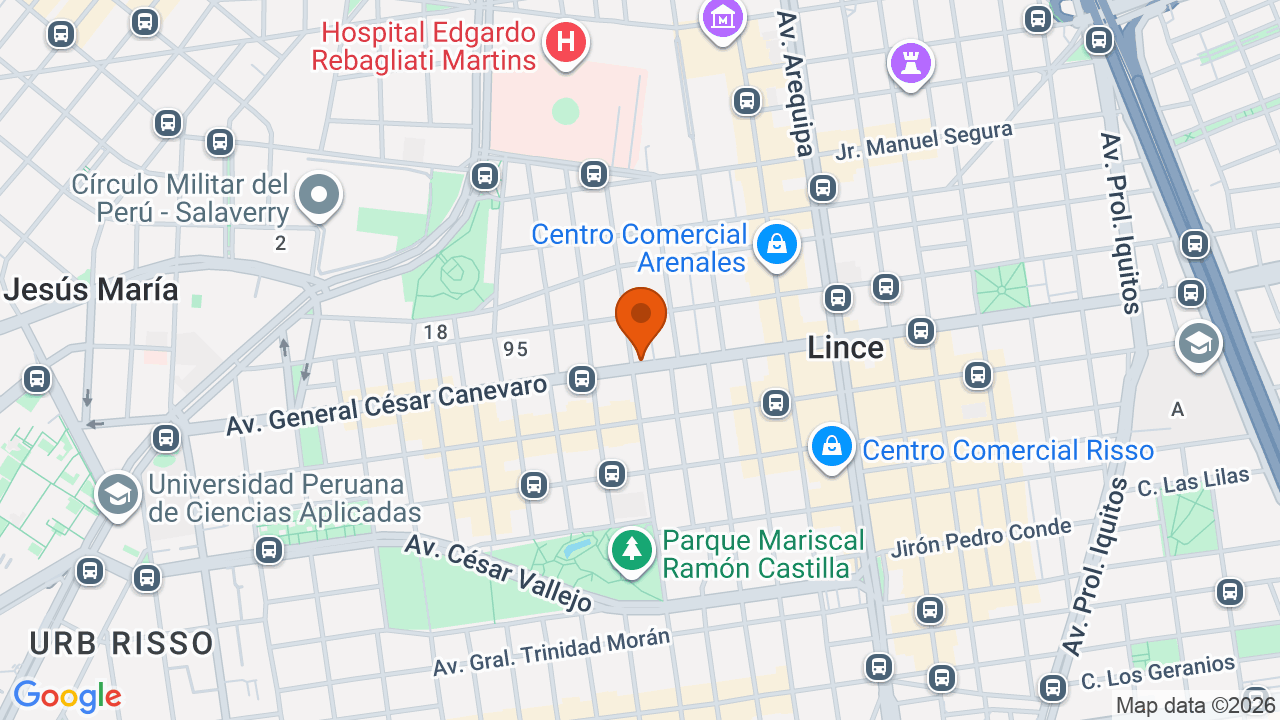 Ubicación aproximada en Lince