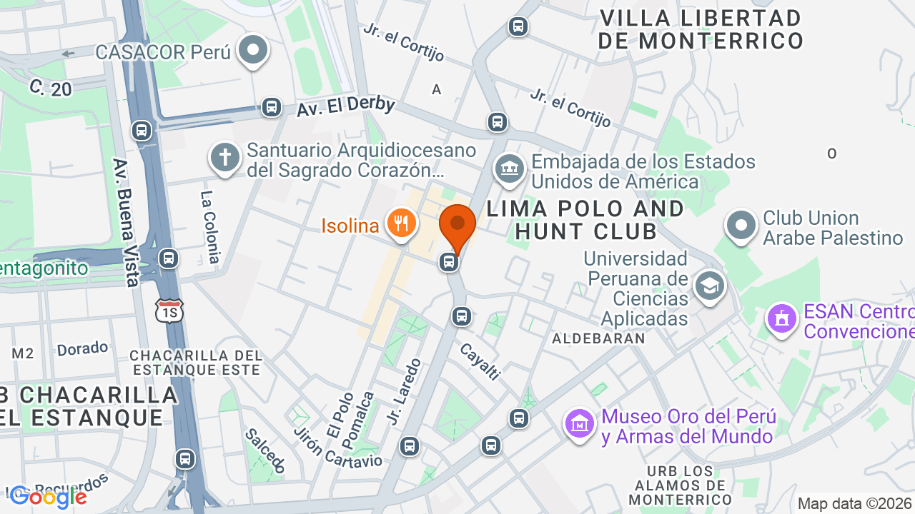 Ubicación aproximada en Santiago de Surco