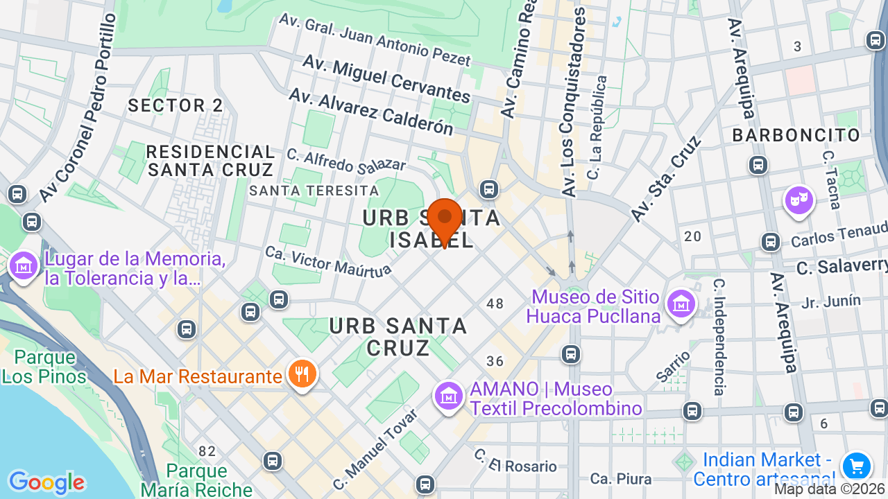 Ubicación aproximada en Miraflores
