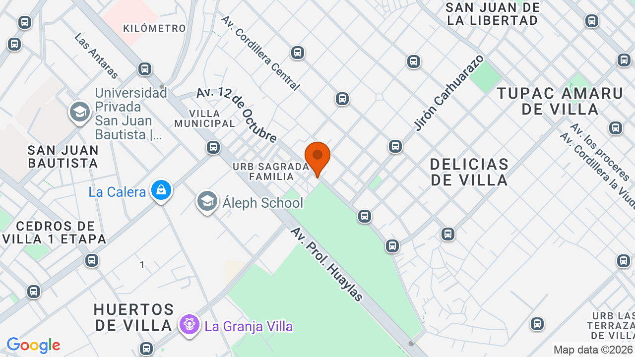 Ubicación aproximada en Chorrillos