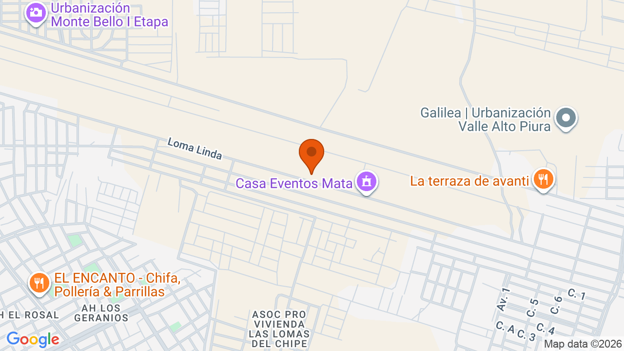 Ubicación aproximada en Piura