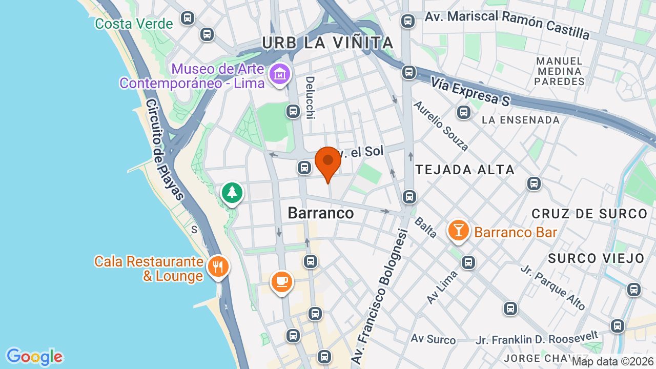 Ubicación aproximada en Barranco